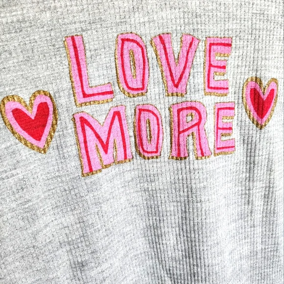 Wildfox Kids Girlfriend Thermal Love More Sz M 7/8 - Picture 3 of 5